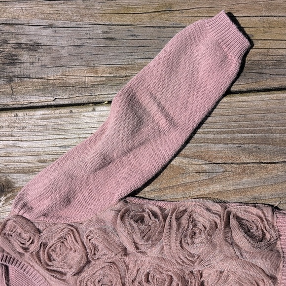 Baby Gap 18-24 Months Brown Rose Ruffle Button Front Cardigan - Picture 5 of 8